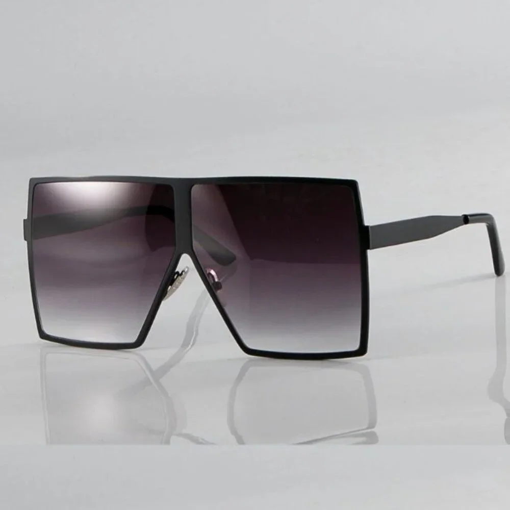 Fashion Oversize Big Black Lens Square Women Men Sunglasses Celebrity Shades New